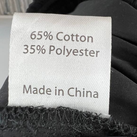 PRINCESS POLLY Black Elastic Drawstring Waist Cotton Blend Satin Joggers Size 4 - Picture 7 of 8